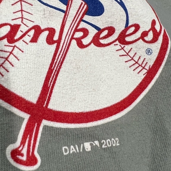 Vintage New York Yankees 2002 Gray MLB Baseball Sports Jersey Shirt - Picture 6 of 7